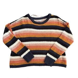 O'Neill Womens Striped Multicolor Surf Sweater Boxy Sz XL